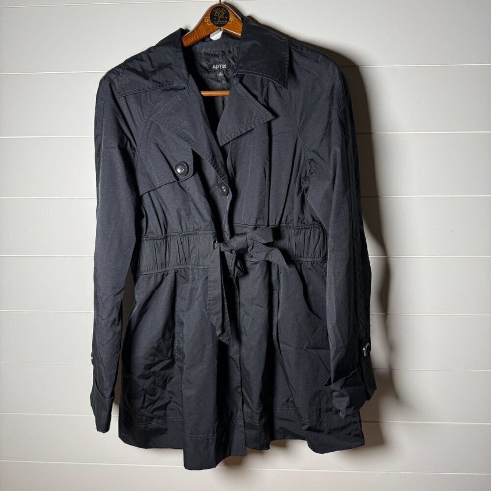 No Average Black Jacket- Apt 9 -Belt, Great Buttons, XL- NWOT